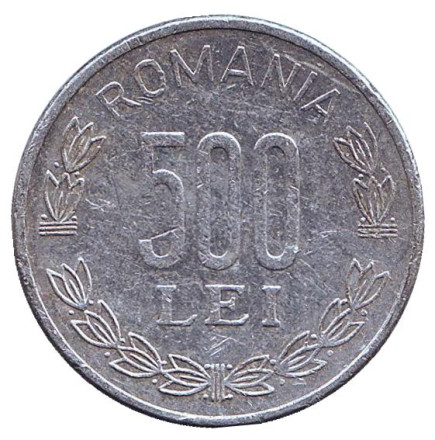 Монета 500 лей, 1999 год, Румыния.