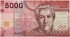 Банкнота 5000 песо. 2014 год, Чили.