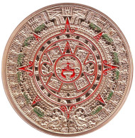 Календарь древних ацтеков. Сувенирный жетон.