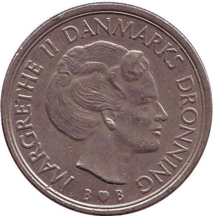 Монета 5 крон. 1981 год, Дания.