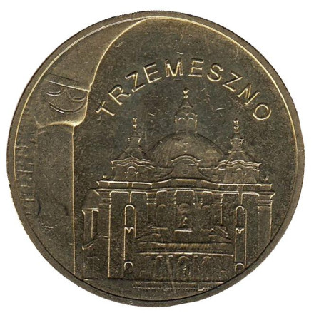 Монета 2 злотых, 2010 год, Польша. Тшемешно.