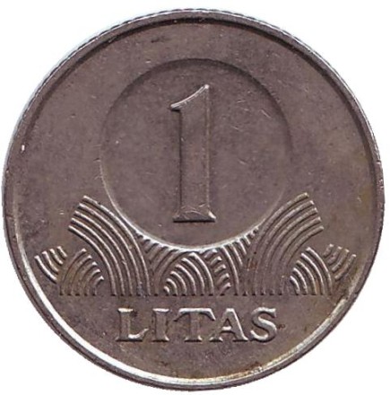 Монета 1 лит. 2001 год, Литва. Рыцарь. Монета 1 лит. 2001 год, Литва. Рыцарь.