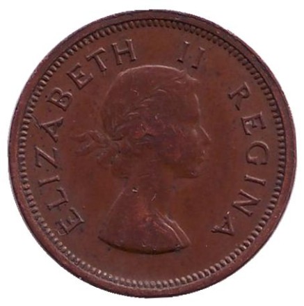 Монета 1/4 пенни (фартинг). 1958 год, ЮАР. Птицы. Монета 1/4 пенни (фартинг). 1958 год, ЮАР. Птицы.