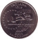 Монета 25 центов (D). 2002 год, США. Индиана. Штат № 19.
