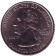Монета 25 центов (D). 2002 год, США. Индиана. Штат № 19.