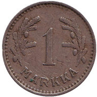 Монета 1 марка. 1930 год, Финляндия.  Монета 1 марка. 1930 год, Финляндия.