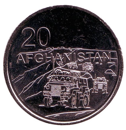 Монета 20 центов. 2016 год, Австралия. Афганистан.