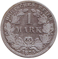 Монета 1 марка. 1875 год (A), Германская империя. Монета 1 марка. 1875 год (A), Германская империя.