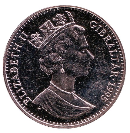 Монета 1 крона. 1995 год, Гибралтар. Метание копья. XXVI Летние Олимпийские игры, Атланта 1996. Монета 1 крона. 1995 год, Гибралтар. Метание копья. XXVI Летние Олимпийские игры, Атланта 1996.