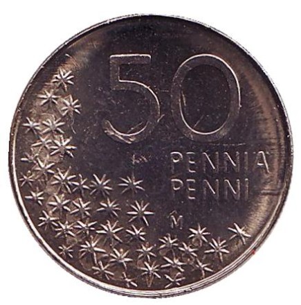 Монета 50 пенни. 2000 год, Финляндия. UNC. Медведь. Монета 50 пенни. 2000 год, Финляндия. UNC. Медведь.