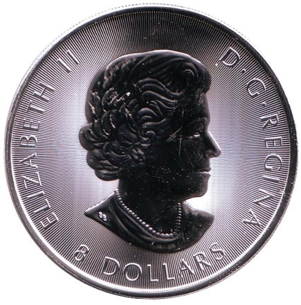 Монета 8 долларов. 2016 год, Канада. Бизон. Монета 8 долларов. 2016 год, Канада. Бизон.