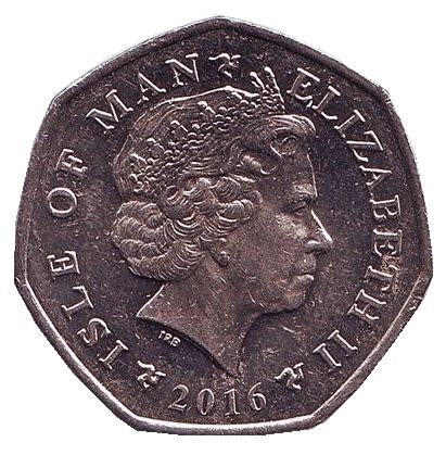 Монета 50 пенсов. 2016 год, Остров Мэн. (AB) Башня Милнера. Монета 50 пенсов. 2016 год, Остров Мэн. (AB) Башня Милнера.