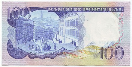 Банкнота 100 эскудо. 1978 год, Португалия. Камило Каштелу Бранку. Банкнота 100 эскудо. 1978 год, Португалия. Камило Каштелу Бранку.