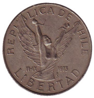 Монета 5 песо. 1978 год, Чили. Монета 5 песо. 1978 год, Чили.