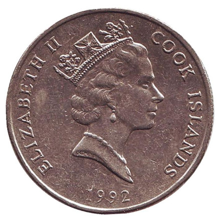 Монета 50 тене (центов). 1992 год, Острова Кука. Морская черепаха (Бисса). Монета 50 тене (центов). 1992 год, Острова Кука. Морская черепаха (Бисса).