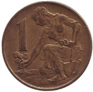 Монета 1 крона. 1980 год, Чехословакия. Монета 1 крона. 1980 год, Чехословакия.
