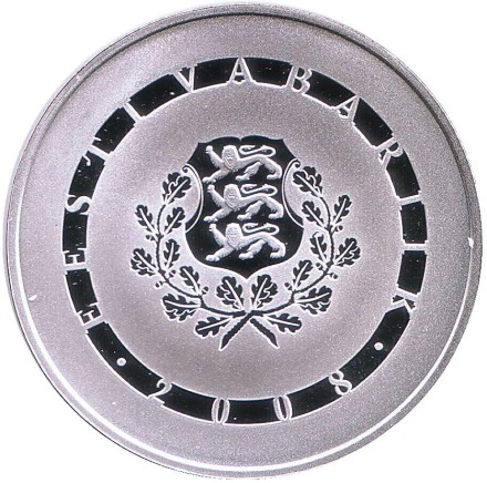 Монета 10 крон. 2008 год, Эстония. 90 лет Эстонской республике.