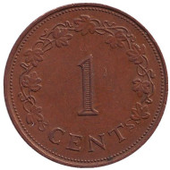Монета 1 цент. 1972 год. Мальта. Монета 1 цент. 1972 год. Мальта.