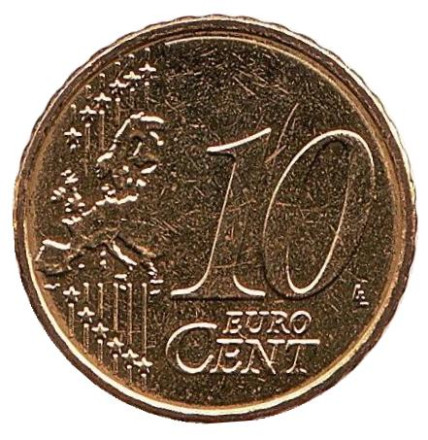 Монета 10 центов. 2018 год, Кипр.