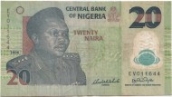 Банкнота 20 найр. 2006 год, Нигерия. P-34a(1). Банкнота 20 найр. 2006 год, Нигерия. P-34a(1).