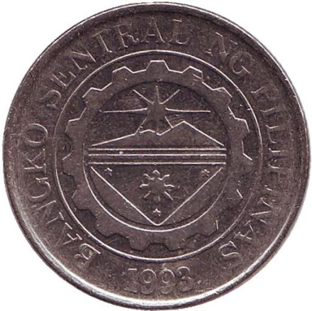 Монета 1 песо. 2014 год, Филиппины.