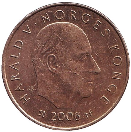 Монета 20 крон. 2006 год, Норвегия. Хенрик Ибсен - 100 лет со дня смерти.