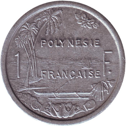 Монета 1 франк. 1965 год, Французская Полинезия.