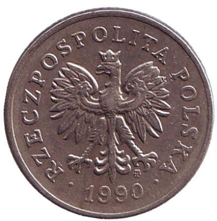 Монета 50 грошей. 1990 год, Польша. Монета 50 грошей. 1990 год, Польша.