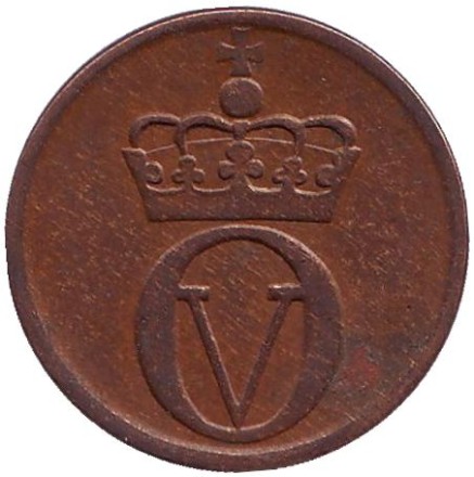 Монета 2 эре. 1963 год, Норвегия. Курица. Монета 2 эре. 1963 год, Норвегия. Курица.