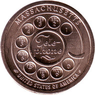 Монета 1 доллар. 2020 год (Р), США. Телефон. Серия "Американские инновации". Монета 1 доллар. 2020 год (Р), США. Телефон. Серия "Американские инновации".