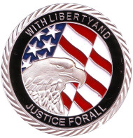 Башни-близнецы. 11 сентября 2001 года. Сувенирный жетон. (Серебристый).