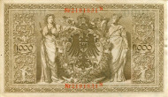 Рейхсбанкнота 1000 марок. 1910 год, Германская империя. Рейхсбанкнота 1000 марок. 1910 год, Германская империя.