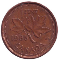 Монета 1 цент, 1986 год, Канада. Монета 1 цент, 1986 год, Канада.