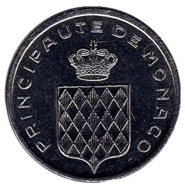 Монета 1 сантим. 1979 год, Монако.