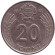 Монета 20 форинтов. 1983 год, Венгрия. Дьёрдь Дожа.