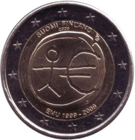 Монета 2 евро. 2009 год, Финляндия. 10 лет Экономическому и валютному союзу. Монета 2 евро. 2009 год, Финляндия. 10 лет Экономическому и валютному союзу.