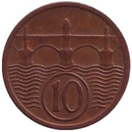 Монета 10 геллеров. 1927 год, Чехословакия. Монета 10 геллеров. 1927 год, Чехословакия.