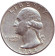 Монета 25 центов. 1964 год (D), США. Вашингтон. Монета 25 центов. 1964 год (D), США. Вашингтон.