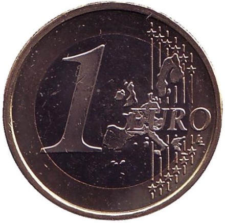 Монета 1 евро. 2002 год, Ирландия. Монета 1 евро. 2002 год, Ирландия.