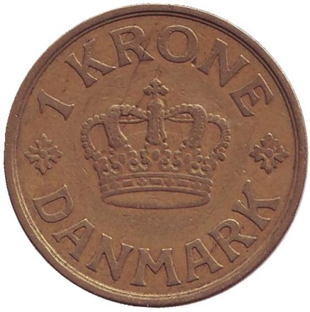 Монета 1 крона. 1934 год, Дания. Монета 1 крона. 1934 год, Дания.