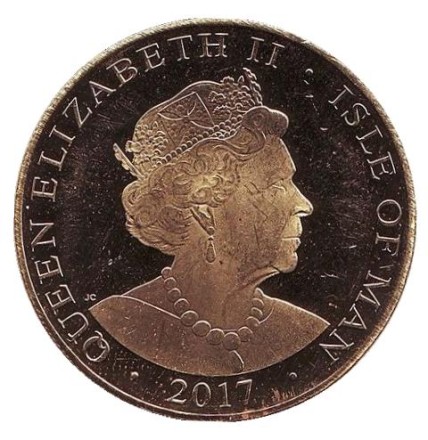 Монета 5 фунтов. 2017 год, Остров Мэн. Трискелион. Монета 5 фунтов. 2017 год, Остров Мэн. Трискелион.