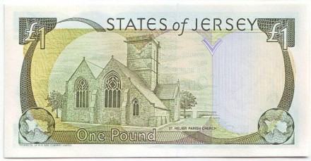 Банкнота 1 фунт. 2000 год, Джерси. (2 буквы в серии) Банкнота 1 фунт. 2000 год, Джерси. (2 буквы в серии)