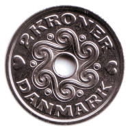 Монета 2 кроны. 2007 год, Дания. Монета 2 кроны. 2007 год, Дания.
