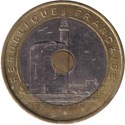 Монета 20 франков. 1993 год, Франция. Средиземноморские Игры.