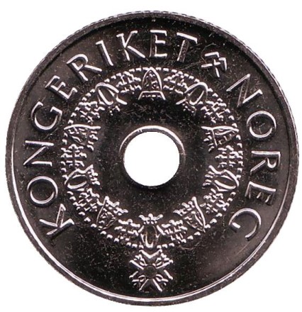 Монета 5 крон. 2017 год, Норвегия.