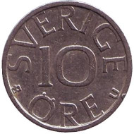 Монета 10 эре. 1978 год, Швеция. Монета 10 эре. 1978 год, Швеция.