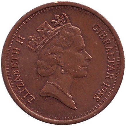 Монета 2 пенса. 1988 год, Гибралтар. Маяк. (AD). Монета 2 пенса. 1988 год, Гибралтар. Маяк. (AD).