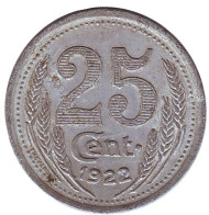 Монета 25 сантимов. 1922 год, Франция. Токен департамента Эр и Луар (Eure-et-Loir).