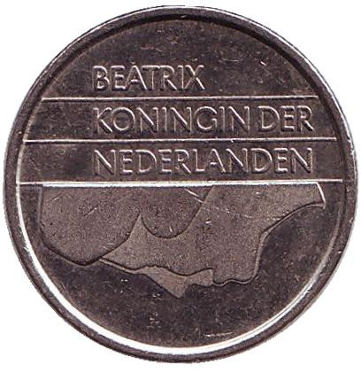 Монета 25 центов. 2000 год, Нидерланды. Монета 25 центов. 2000 год, Нидерланды.