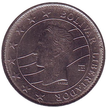 Монета 10 боливаров. 2016 год, Венесуэла.